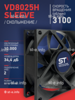 Вентилятор VD8025H sleeve (скольжение) 24V - st-e.info - Каменск-Уральский