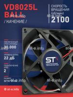 Вентилятор  VD8025L Ball (качения) 24V - st-e.info - Каменск-Уральский