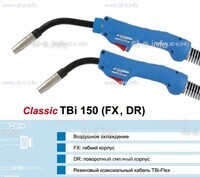 Горелка для полуавтоматической сварки TBi 150-DR-blue-ESG, с поворотным корпусом, длина 3 метра - st-e.info - Каменск-Уральский