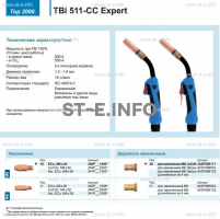 Горелка для полуавтоматической сваркиTBi 511-CC Expert, длина 4 m. - st-e.info - Каменск-Уральский