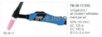 Горелка для аргонодуговой сварки TIG SR-P 17 FX TBi  8 м (газовое охлаждение) - st-e.info - Каменск-Уральский