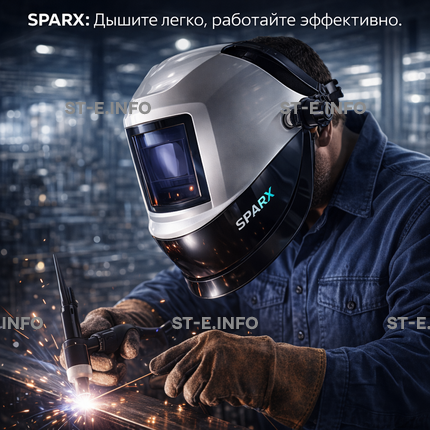 Маска сварщика Sparx с устройством подачи воздуха - st-e.info - Каменск-Уральский